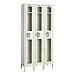 Hallowell Safety-View USV3258-1A-PT Parchment Steel Wardrobe Locker, 3 Wide with 3 Opening, 1 Tier, 36" Width x 78" Height x 15" Depth, Assembled