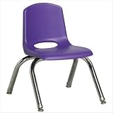 10" School Stack Chair With Chrome Legs Color: Purple, Glide: Swivel Glide 10" School Stack Chair With Chrome Legs Color: Purple, Glide: Swivel Glide