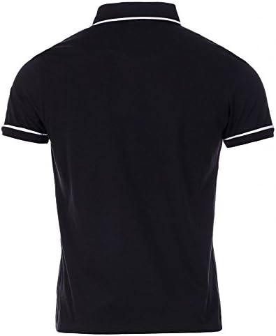 Mens Black Jack Pided Contrast Detail Polo Shirt Black M