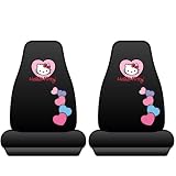 Set of 2 Licensed Universal-Fit Front Bucket Seat Cover - Hello Kitty