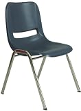 Set of Four(4)Ergonomic Stack Chair with Chrome Legs