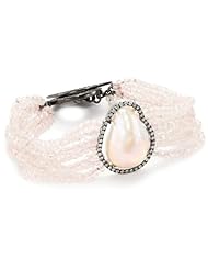 Jordan Alexander "Slice" Moonstone with Exterior White Pearl Slice and Diamond Bracelet