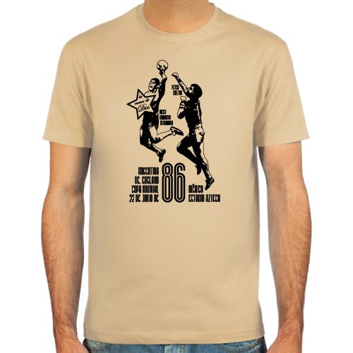 T-Shirt Diego Maradona ::: Farbauswahl: skyblue, sand, weiß oder deepred ::: Fußball-Kult