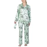 Gilligan & O'Malley® Satin Pajama Set - Green Toile