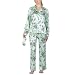 Gilligan & O'Malley� Satin Pajama Set - Green Toile
