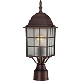 Nuvo Lighting 60/4908 Adams One Light Post Lantern 100 Watt A19 Max. Frosted Glass Rustic Bronze Outdoor Fixture