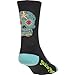 Defeet Aireator Hi-Top 5in Sock Sugar Scull Black/Neptune, XL - Men's