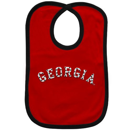 Georgia Bulldogs Red Bib with Snap Closure