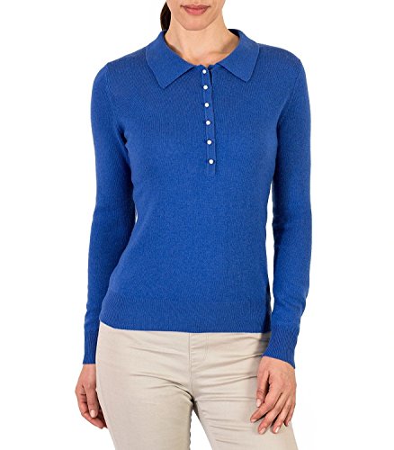 Wool Overs Women's Cashmere & Merino Collared Henley Sweater