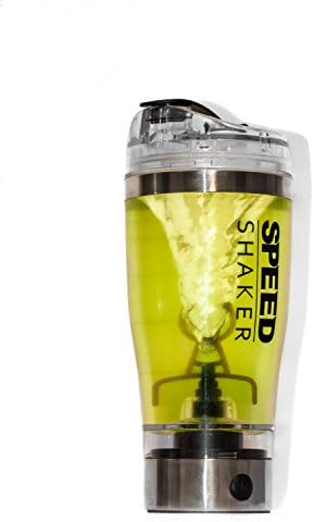 SpeedShaker 2016 9000RPM Electric Protein Shaker- Powered By Batteries, Portable & Convenient To Use Everywhere- Mixer Cup For Shakes- Fast & Easy Blending For Smooth Texture