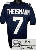 Joe Theismann Autographed Uniform - Notre Dame Fighting Irish Navy Custom Go Irish JSA Hologram - Autographed NFL Jerseys