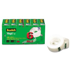 Scotch® Magic Tape 810K6, 3/4-inch x 1000 Inches, 6-Pack