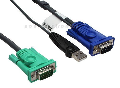 ATEN 2L-5202U KVM Kabelsatz (15 polig VGA und USB Stecker) 1,8m Preisvergleich