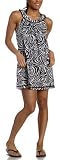 Beachstar Women's Zebra Swirl U-Neck Sleevless Shift Dress