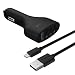 [Qualcomm Quick Charge 2.0 Certified] Tronsmart 54W 4 Ports Rapid USB Car Charger with 3.3ft Micro USB cable (Black) RS.1299.00