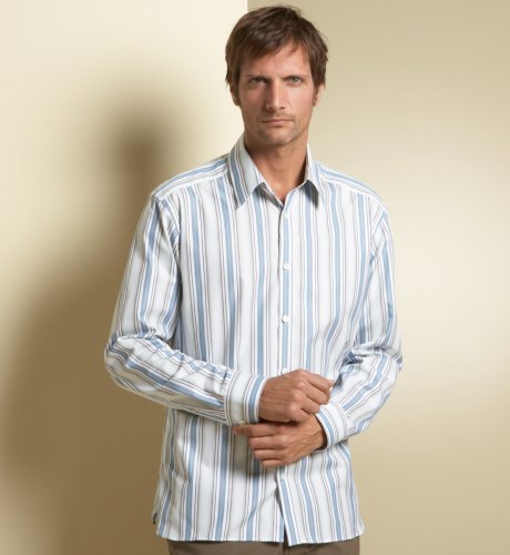 Big & Tall Autograph Long Sleeve Satin Stripe Shirt