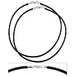 Rubber Cord Anklet Black 9" 2Pcs