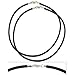 Rubber Cord Anklet Black 9" 2Pcs