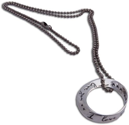 I Love You More Necklace 20" / 50 cm Sterling Silver Pendant on base metal chain
