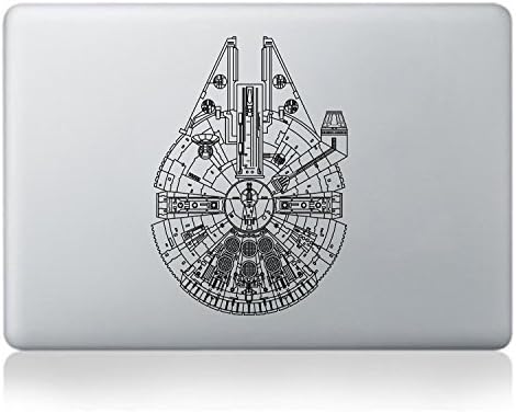 DallowayCabin VOGROUND Hot New Release Star Wars Vinyl Macbook Sticker Darth Vader/Star Wars Logo/Millennium Falcon/Yoda Quote for Macbook (Millennium Falcon)