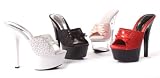6 Inch Heel Sandal Women'S Size Shoe With Lace Mule And Corset Lace-Up Detail
