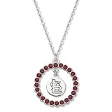 MLB St Louis Cardinals Necklace W/ Red Crystal Wreath