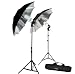 800W Photo Video Portrait Black & Silver Double Layer Umbrella Light Kit, Carry Bag, LimoStudio