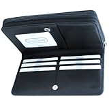 Leatherbay Ladies zip wallet - Black
