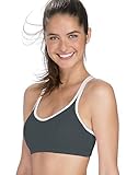 Champion Women's Shape T-Back Sports Bra, Asphalt/White, 32B