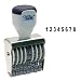 QwikMark Traditional 8 Digit Rubber Number Stamp, Type Size 1, Black (RN018)