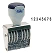 QwikMark Traditional 8 Digit Rubber Number Stamp, Type Size 1, Black (RN018)