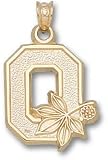 Ohio State Buckeyes Solid 10K Gold Block ''O'' 5/8'' Pendant