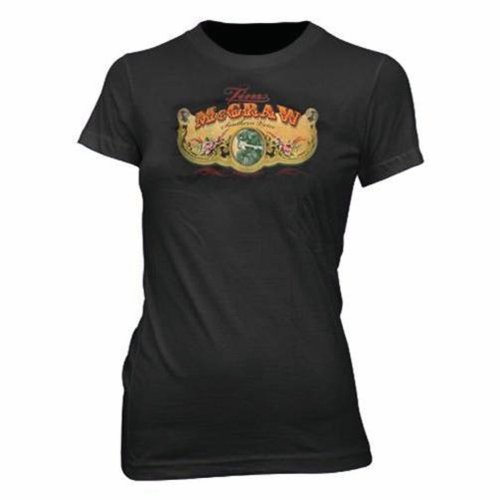 Bravado Womens Tim McGraw Gilded Roses T-Shirt, Black, Medium