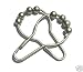 Heavy Duty Shower Curtain Ring Hooks - Brushed Nickel