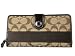 Coach Signature Stripe Zip Around Long Wallet Bag 42468 Mahogany Brown
