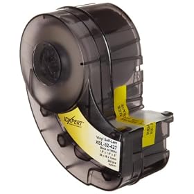 Brady XSL-32-427 Idxpert 1.5" Height, 1.5" Width, B-427 Self-Laminating Vinyl, Black On White And Translucent Color Label (225 Per Cartridge)