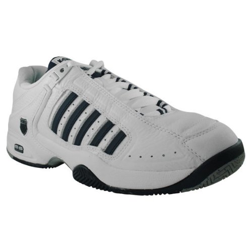 K-Swiss Men's Defier® RS White/Navy/Silver Leather 8 M US