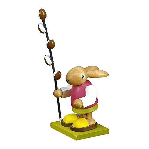 Alexander Taron Christian Ulbricht Ornament Bunny With cattails in Painted Wood Finish 4.5″H x 1.75″W x 2″D Alexander Taron Christian Ulbricht Ornament Bunny With cattails in Painted Wood Finish 4.5″H x 1.75″W x 2″D