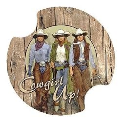 Buckle Brigade, Cowgirl Up! - Carsters 2 Pk Coasters for Your Car