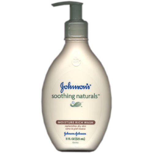 Johnson's Soothing Naturals Moisture Rich Wash, Pump Bottle 11 Oz