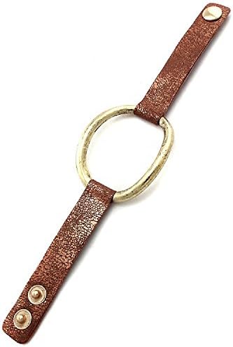 O Ring Vegan Leather Bracelet