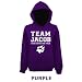Womens Team Jacob I Run With The Pack Paw Twilight Pullover Hoodie (UK 12 Extra Small / Chest 36", Purple)
