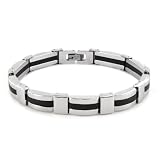 Stainless Steel Men's Link Bracelet (8mm Wide) 8.25 Inches