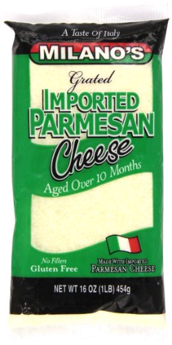 Milano s parmesan cheese bags, imported grated, 16 ounc…