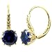 Nyssa's Leverback Earrings - Synthetic Sapphire Jewellery Nyssa's Leverback Earrings - Synthetic Sapphire Jewellery