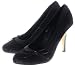 Couture Discount Damenpumps Fashion Balmoral-Pumps, Satin mit Spitze, Schwarz (P42)