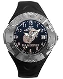 USMC Water Resistant Chrome Watch - Luminous Hands