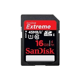 SanDisk - Carte M�moire SDHC HD Video - Extreme - Classe 6 - 20 Mo/sec - 16 Go