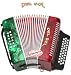 Musical Instruments : DEL SOL BUTTON ACCORDION 12 BASS 31 BUTTON GREEN