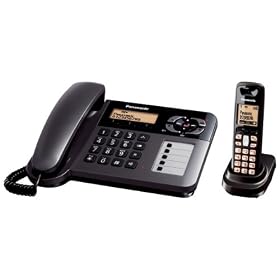 KX-TG 6461 ET Black Dual Phone Corded / Cordless